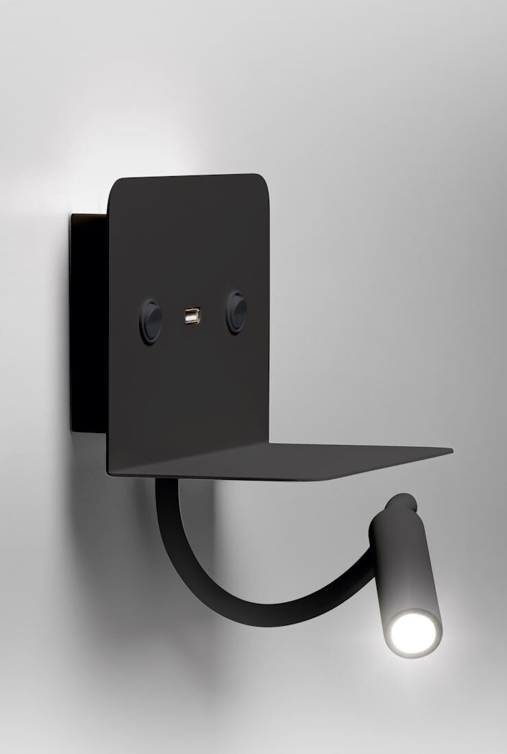 Lupia Rack Led Sengelampe Med Usb Sort Lupia Rack Led Sengelampe Med Usb Sort