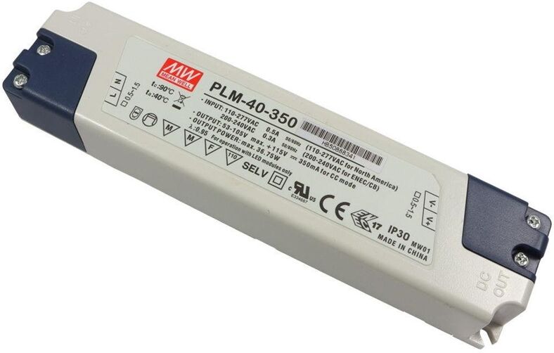 Meanwell Plm-40 350ma 19-37w Led Driver Meanwell Plm-40 350ma 19-37w Led Driver