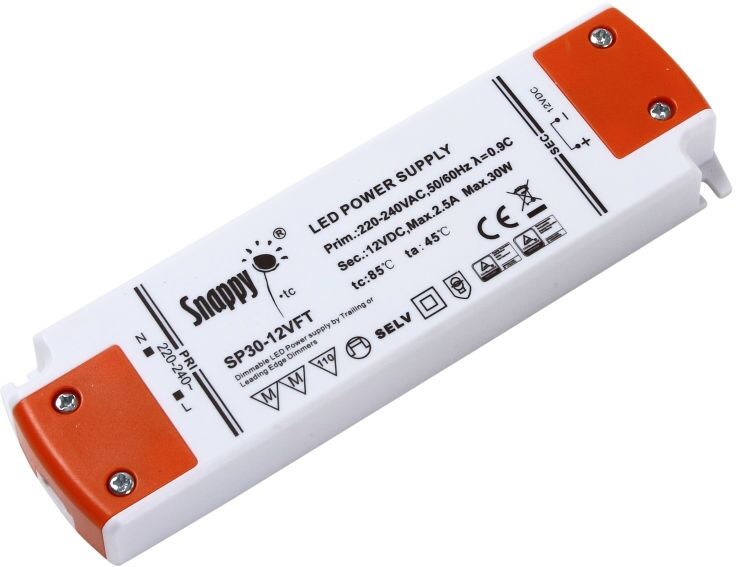 Snappy Led Trafo 24v Dc 30w Ip20 Dæmpbar Snappy Led Trafo 24v Dc 30w Ip20 Dæmpbar