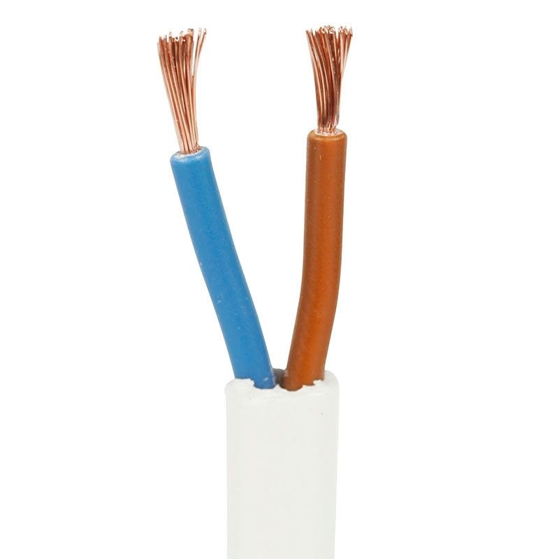 Hvid Lampeledning 2x0,75 Hvid Lampeledning 2x0,75