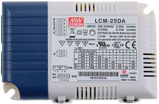 Meanwell Lcm-25da Universal Driver M/dæmpe Funktion Meanwell Lcm-25da Universal Driver M/dæmpe Funktion