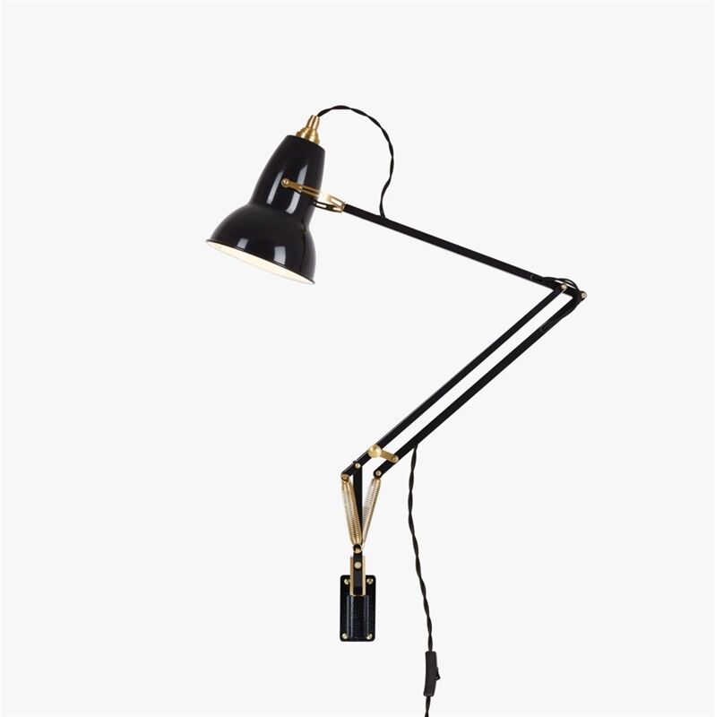 Anglepoise Original 1227 Brass Lamp Med Vægbeslag Sort Anglepoise Original 1227 Brass Lamp Med Vægbeslag Sort