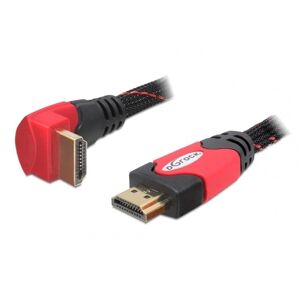 Delock 90° Vinklet Hdmi Kabel - Uhd 4k/30hz  - Rød - 2 M