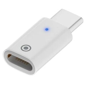 Usb-C Han Til Apple Pencil Lightning Hun Adapter - Hvid