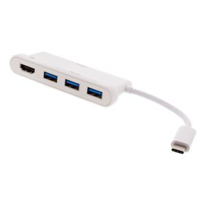 Usb-C Hub - Hdmi - 4 Vejs - Hvid