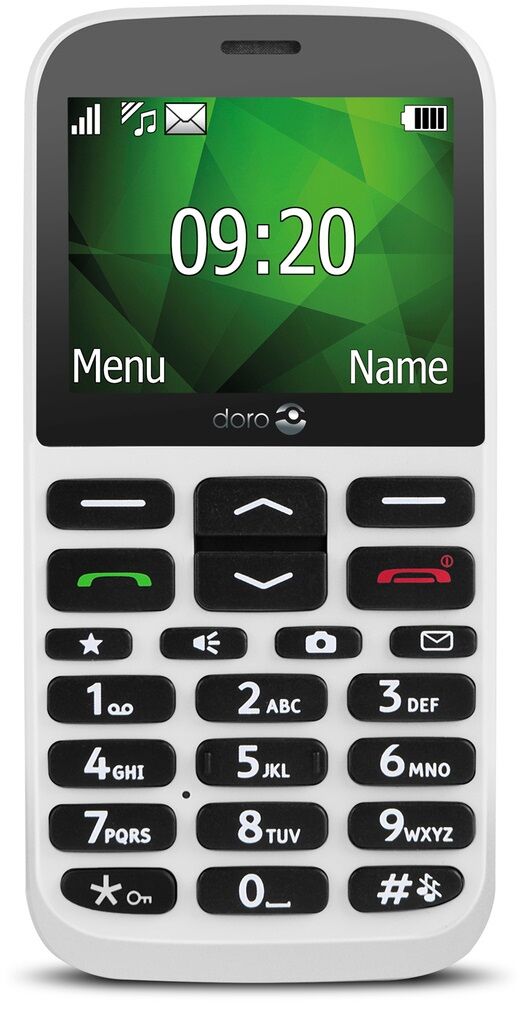 Doro 1372 Seniortelefon - 2.4" - Hvid