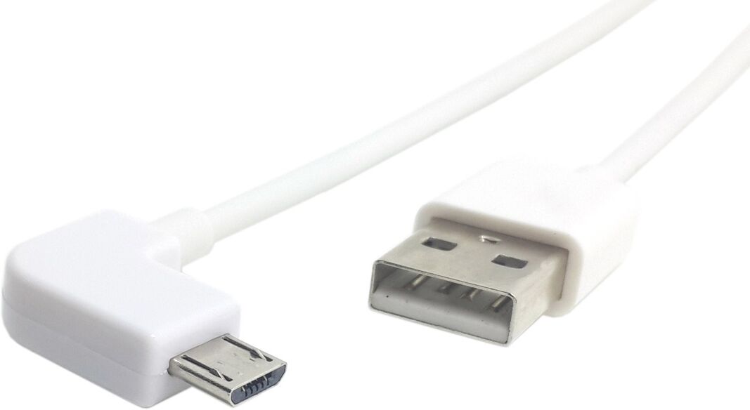 Huawei Usb-A 2.0 Han / Vinklet Micro-B Han - Hvid - 0.2 M