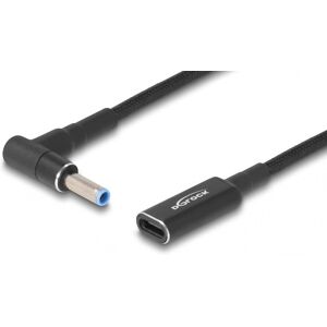 DeLOCK Hp Opladerkabel Dc 4.5 X 3.0 Til Usb-C Hun - 19.5v/3a - 15 Cm