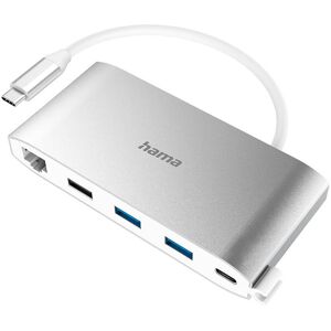 Hama Usb-C Multiport Hub 8 Port - Hdmi/rj45- 4k - Sølv