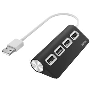 Hama Usb-A 2.0 Hub - 4 Vejs - 480 Mbit/s - Sort