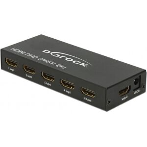 Delock High Speed Hdmi 4k Uhd Switch - 5 Vejs