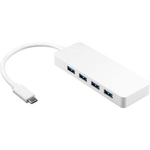 Usb-C Hub Til 4 X 3.0 Usb - Hvid - 4 Vejs