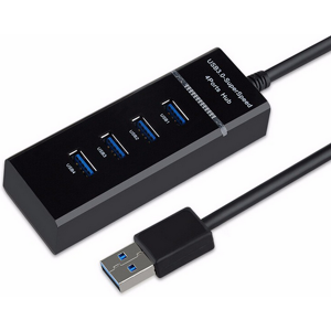 Usb Hub 3.0 - 4 Vejs - Sort