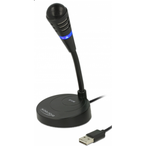 Delock Allround Usb Mikrofon - M/mute Knap - Sort