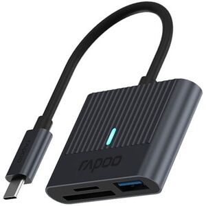 Rapoo Usb-C Kortlæser - Sd/microsd/usb-A - Sort