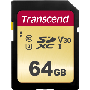 Transcend 500s Sdxc Kort - R95/w60 - 64 Gb