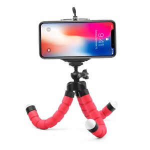 Mini Flex Octopus Tripod - Smartphone & Gopro - 12 Cm - Rød