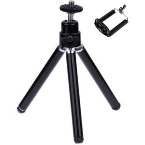 Mini Tripod - Smartphone Og Kamera Stativ - Sort