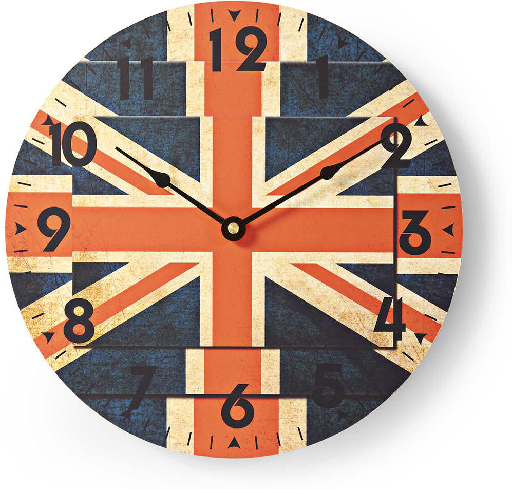 Rundt Vægur - 30 Cm I Diameter - Union Jack