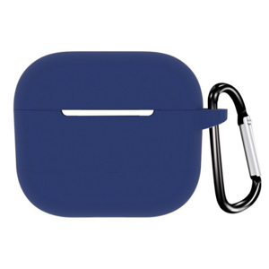 Apple Airpods 3 Silikone Cover - M/karabin - Navy Blå