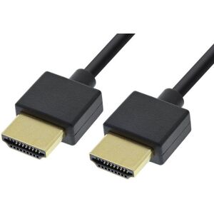 High Speed 2.0 Hdmi Slim Kabel - 4k/60hz - Sort - 0.5 M