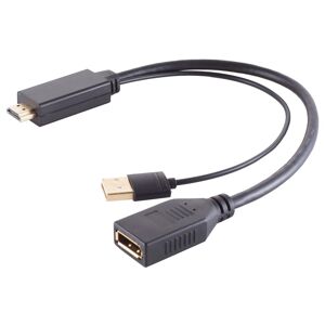 Hdmi Han Til Displayport Hun Adapter - 4k/30hz - Sort