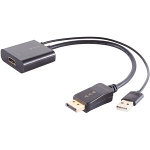 Hdmi Hun Til Displayport Han Adapter - 4k/30hz - Sort