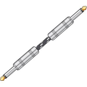 Stofbeklædt Jack Kabel - Sort/hvid - 3 M