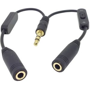 Minijack Splitter Kabel Med Volumenkontrol