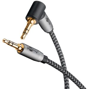 Goobay Plus Vinklet Minijack Kabel - Grå - 2 M