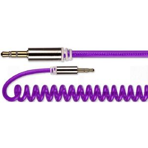 Slimline Minijack Spiral Kabel  - 1 M - Lilla