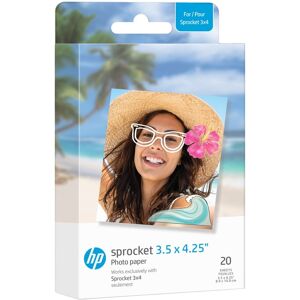 HP Sprocket Zink Papir - 3,5 X 4,25 Cm - 20-Pack