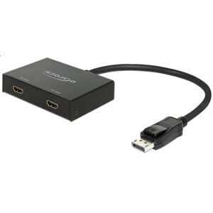 Delock Displayport Til 2 X Hdmi Hun Adapter Kabel - 30hz - 4k