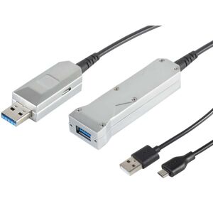 Usb 3.0 Optisk Hybrid (Aoc) Forlængerkabel - 50 M