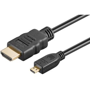 Micro Hdmi - Hdmi 2.0 Kabel - Guldbelagt - 3 M