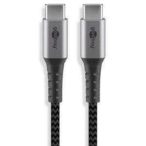 Goobay Textile Usb-C Kabel - Sølv - 0.5 M