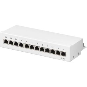 Skærmet Mini/desktop Patch Panel - Cat6 - Hvid - 12 Port