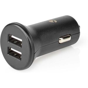 Nedis 12v Usb Billader - 2 X Usb - 4.8/24w - Sort