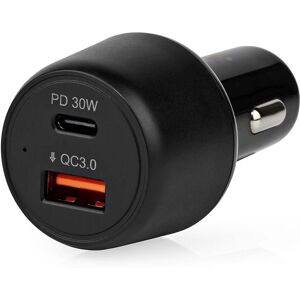 Nedis 12v Usb-A Qc Billader - Usb-A/usb-C - 3a/48w - Sort