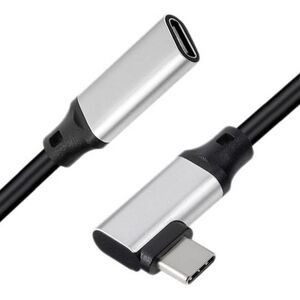 Usb-C 3.2 Gen.2 Forlængerkabel - Vinklet - Grå - 1 M