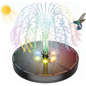 Flydende Solcelle Springvand Med Led - Ø16 Cm