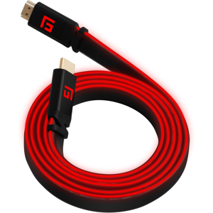 Floating Grip High Speed Led Hdmi Kabel - 8k - Rød - 3 M