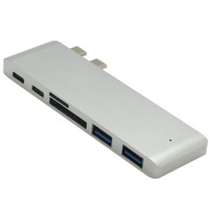 Usb-C Macbook Pro Hub - Sølv - 6 Vejs