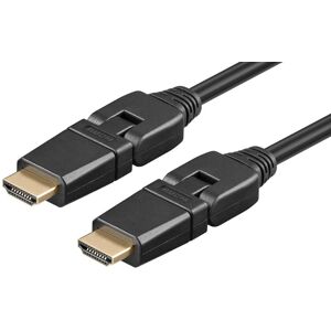 Goobay Vinklet Hdmi 2.0 Kabel - 4k/60hz - Sort - 3 M