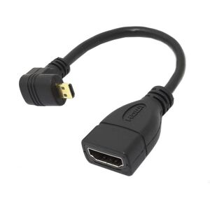 Micro Hdmi Han Til Hdmi Hun 2.0 - Vinklet - 0.10m