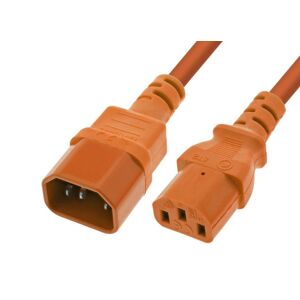 Inline Strømforsyning Forlænger Kabel - 2 M - Orange
