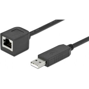 Delock Usb-A 2.0 Han Til Rs-232 Rj45 Hun - 25 Cm