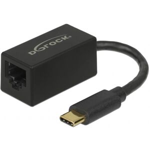 Delock Usb-C 3.1 Gen1 Ethernet Adapter - 10/100/1000 Mbps - Sort