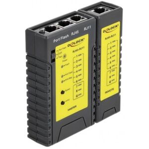 Delock Lan Netværkstester Rj45 / Rj12 + Portfinder