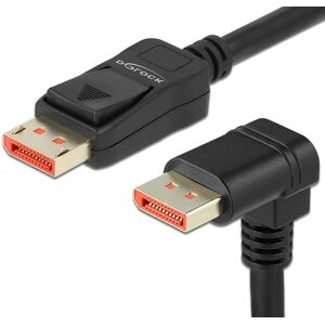 Delock Displayport 1.4 Kabel - 8k/60hz - 90° Nedad Vinklet - 3 M